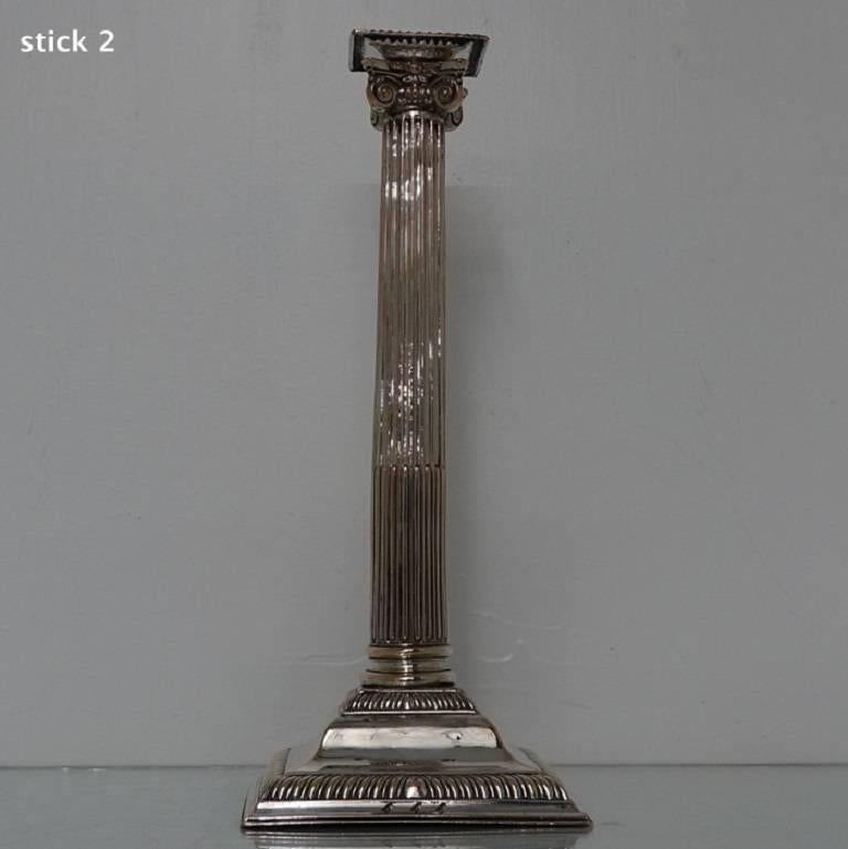 Pair of George III Old Sheffield Candle Sticks, circa 1760, 'Marks Unidentified' 4