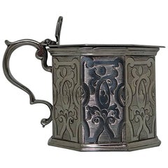 Sterling Silver Victorian Mustard Pot, London, 1843 Barnard Family