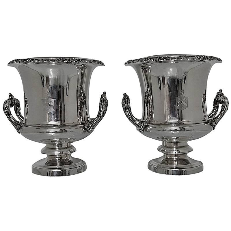 Pair of Old Sheffield Wine Coolers Matthew Boulton, circa 1830 For Sale