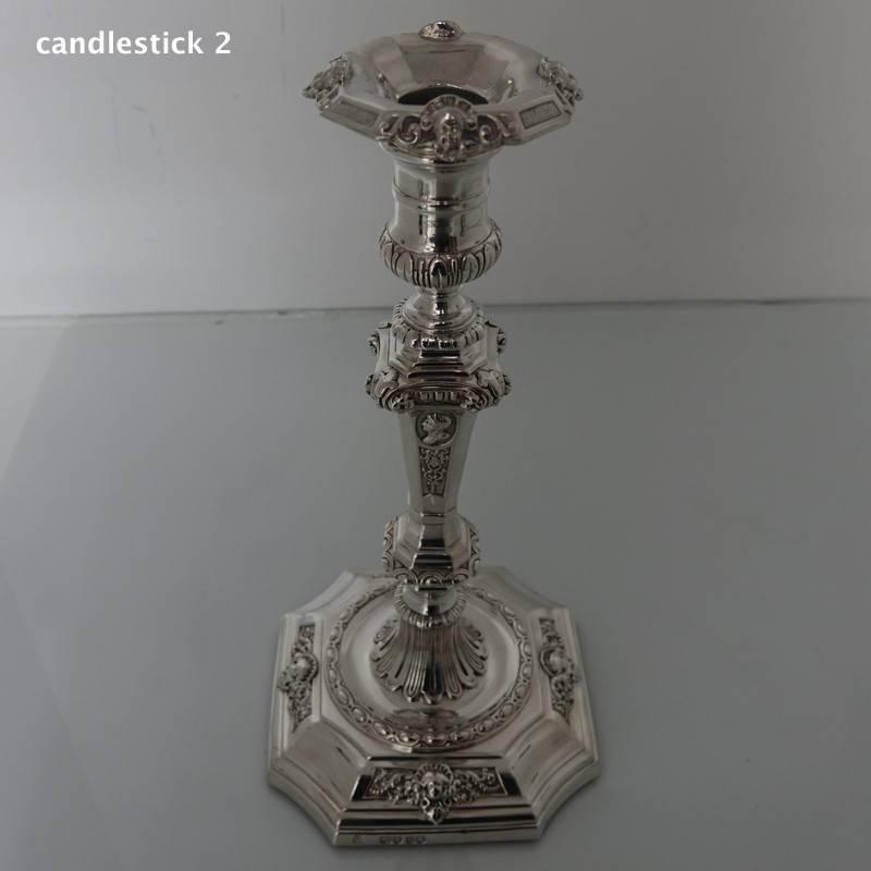 Pair of Victorian Silver Sterling Candlesticks, London, 1868 Robert Garrard For Sale 3