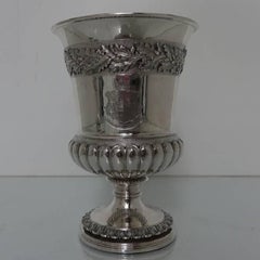 Pair of George III Sterling Silver Wine Goblets William Eaton/Emes & Barnard