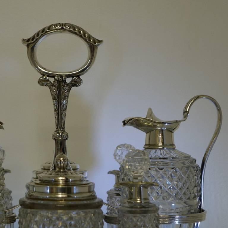 British Antique Silver George III/ 19th Century Cruet London, 1808, Burwash & Sibley For Sale