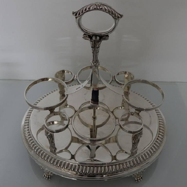 Antique Silver George III/ 19th Century Cruet London, 1808, Burwash & Sibley For Sale 3