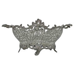 Large Sterling Silver Victorian Pierced Dish London 1898 William Comyns
