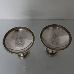 Pair of Sterling Silver Commemorative Comports/Tazzas London 1985 Hector Miller