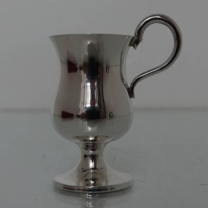 20th Century Six Sterling Silver Tot Cups London 1912 Arnold & Lewis