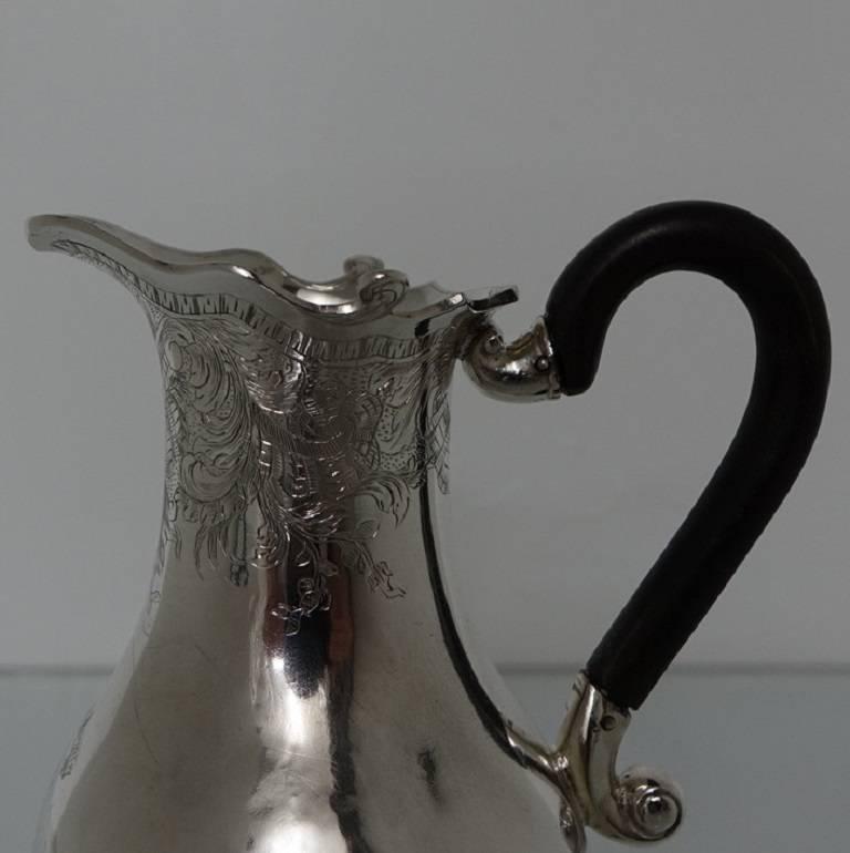 Sterling Silver 18th Century, Dutch Cream Jug Amsterdam circa 1765 Maker HNH For Sale
