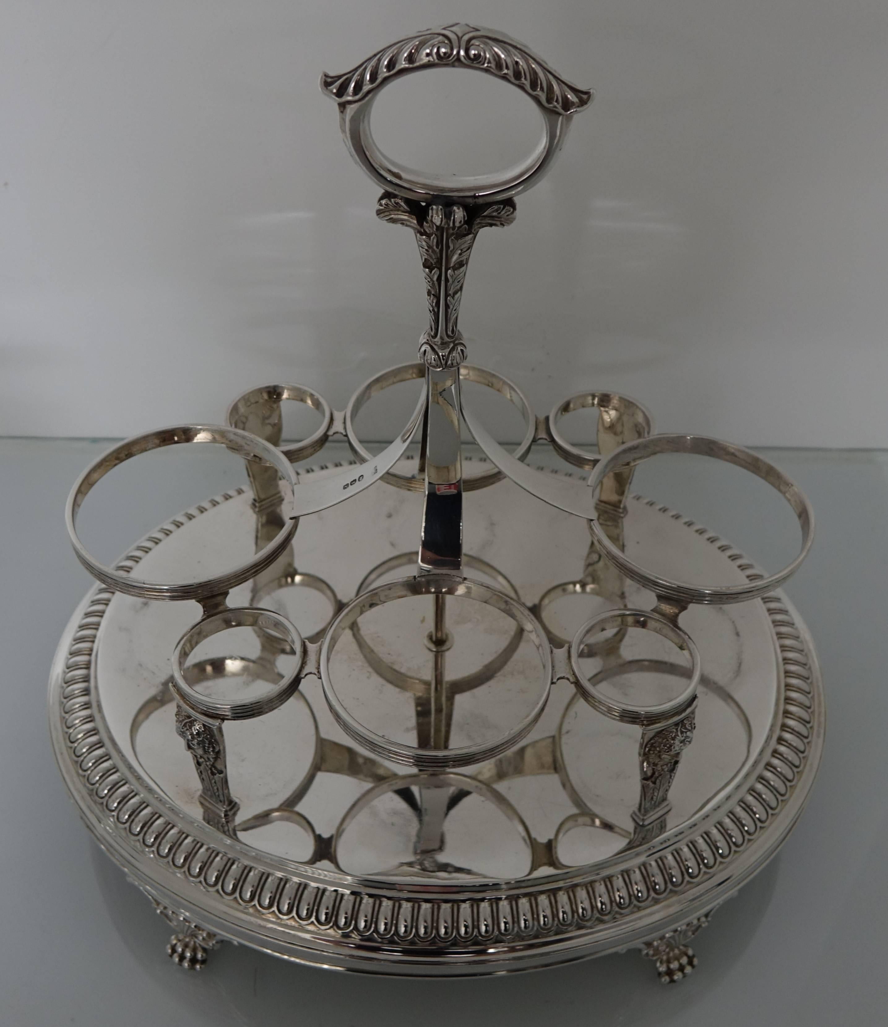 British Sterling Silver George III 19th Century Cruet, London, 1808, Burwash & Sibley For Sale