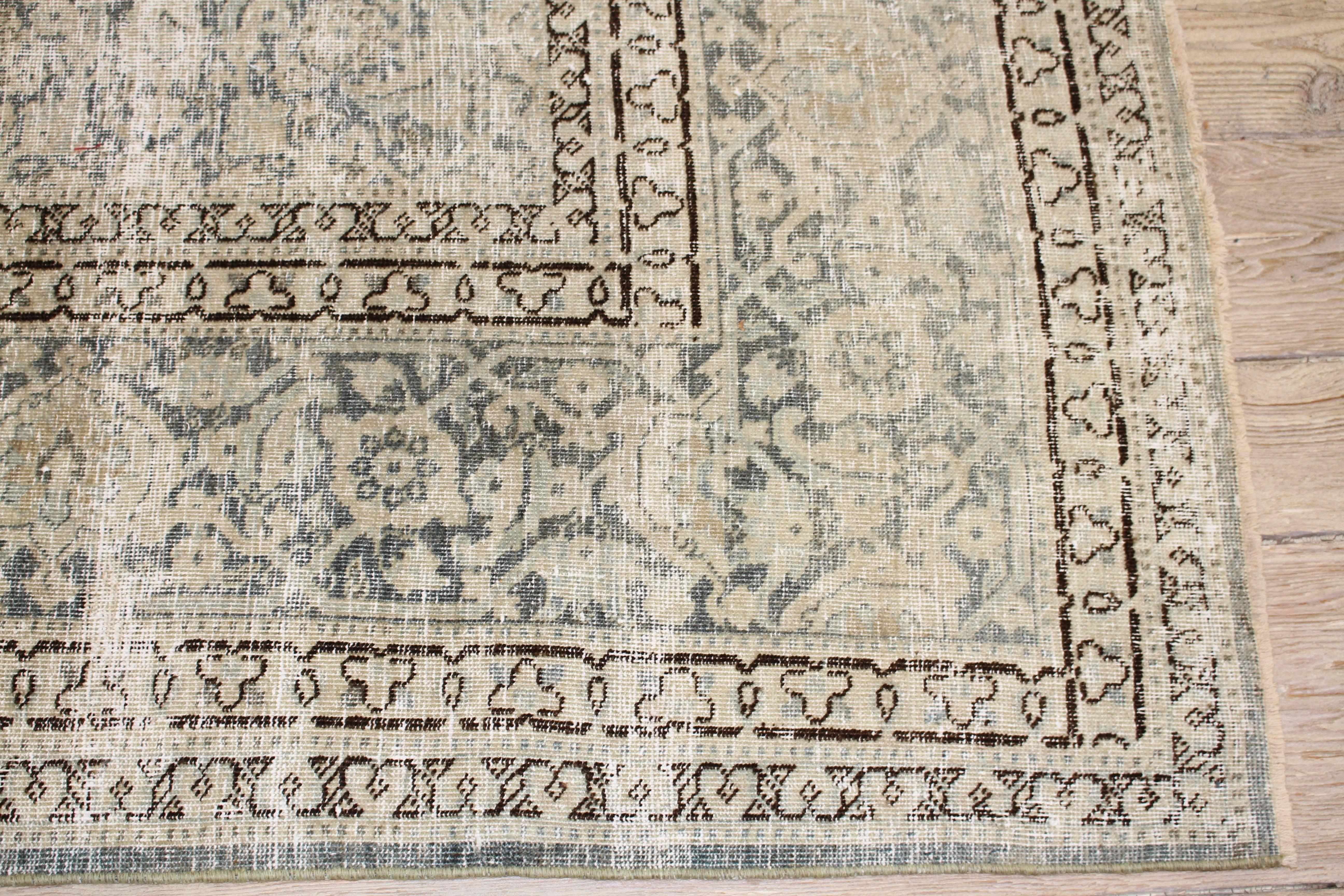 Antique Persian Tabriz with intricate all-over designs. Measures: 114