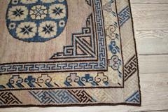 Brown and Blue Antique Khotan Runner