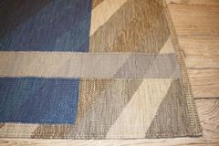 Blue Swedish Flat-Weave Rug