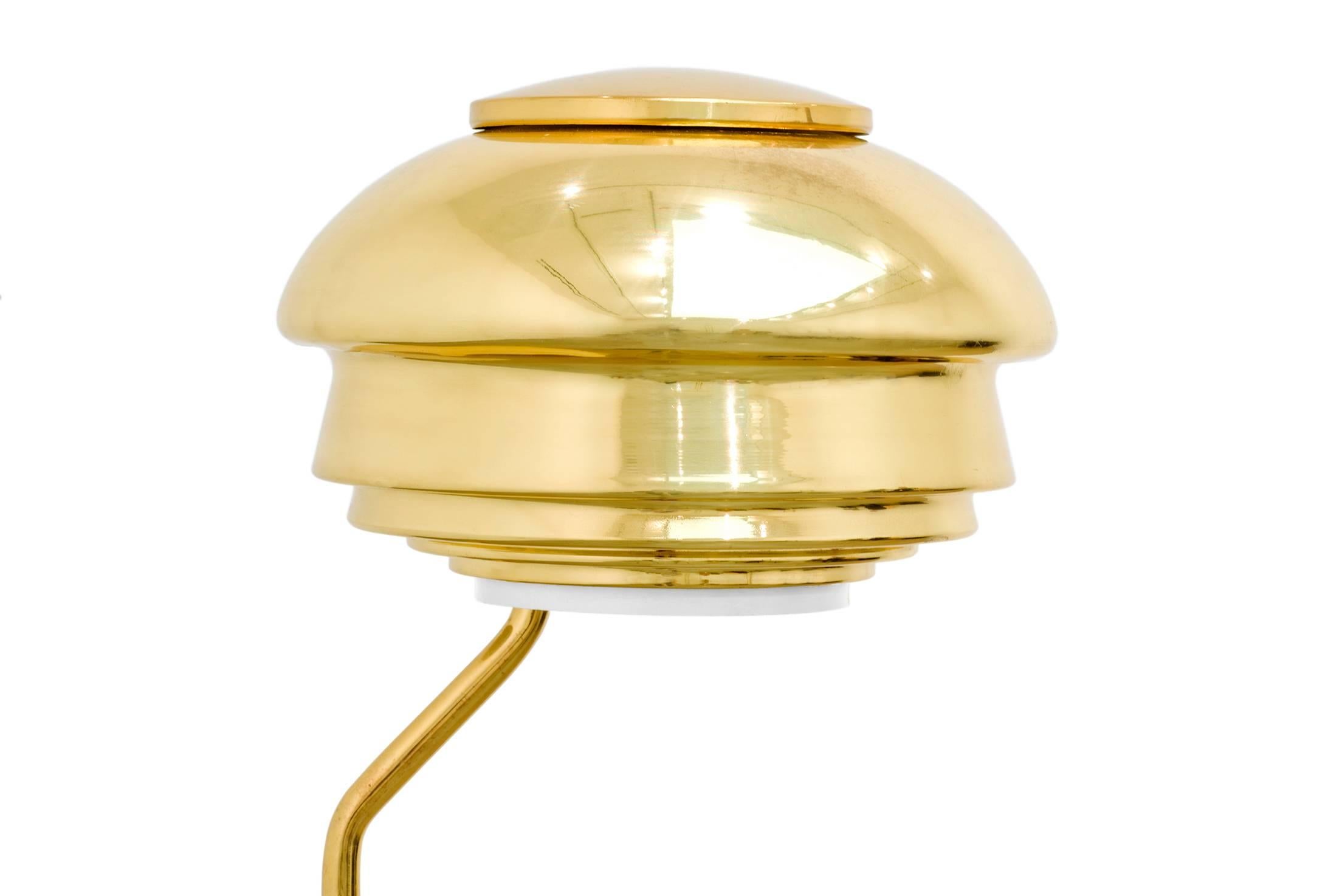 Finnish Alvar Aalto Brass Floor Lamp