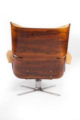 "Paulistana" Mid-Century Modern Lounge Chair and Ottoman by Jorge Zalszupin