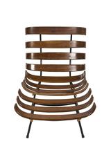 Brazilian Modern “Costela” Chair and Ottoman by Martin Eisler and Carlo Hauner