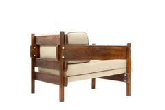 Brazilian Modern Rosewood "Franco" Lounge Chair by Sergio Rodrigues