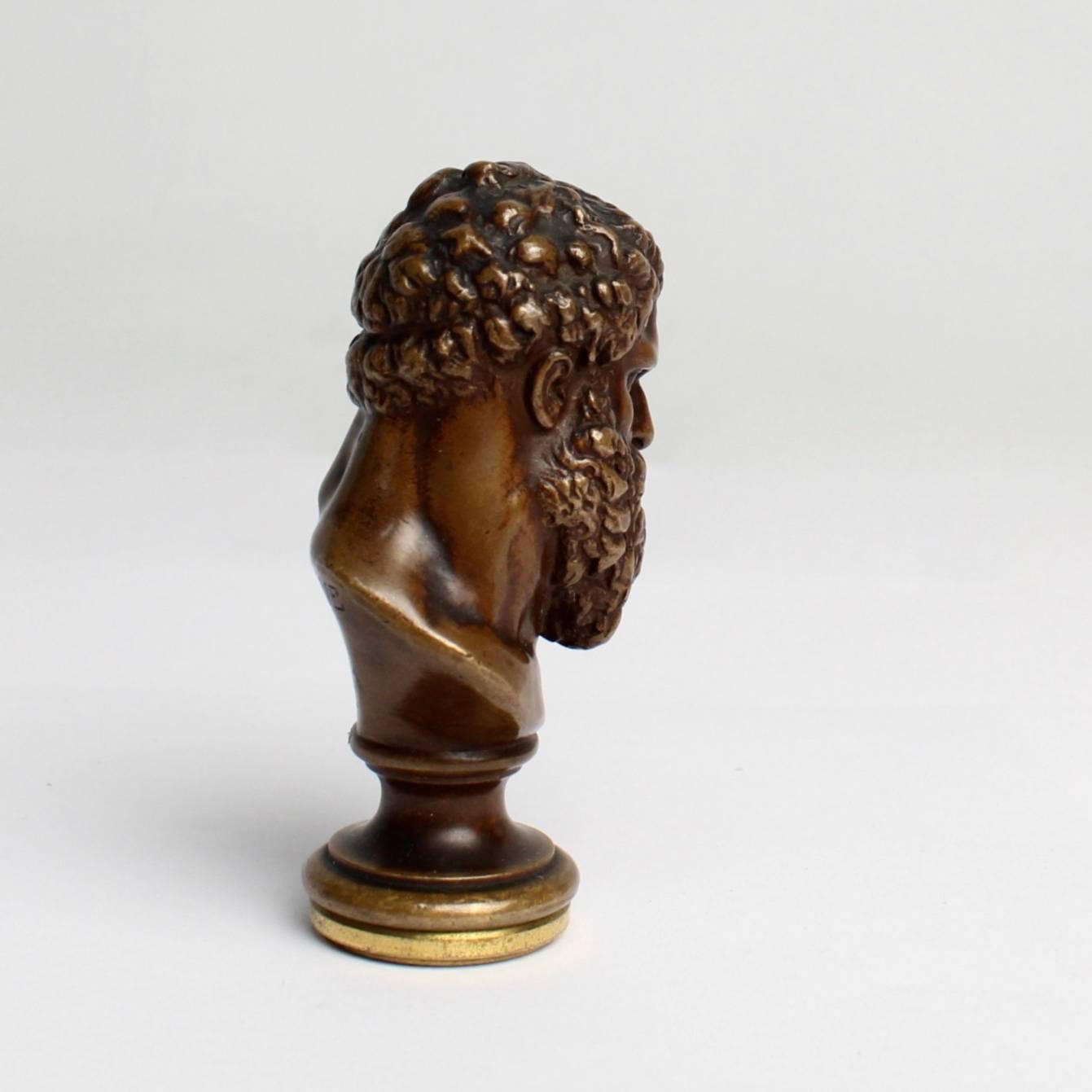 buste bronze hercule barbedienne