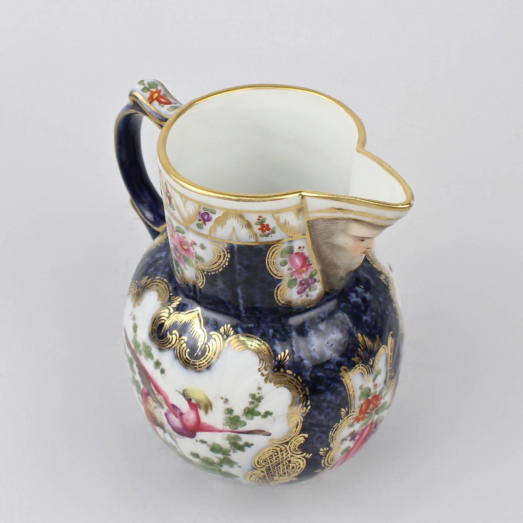 19th Century Samsom Porcelain Copy of a Worcester Pitcher with Exotic Birds 2