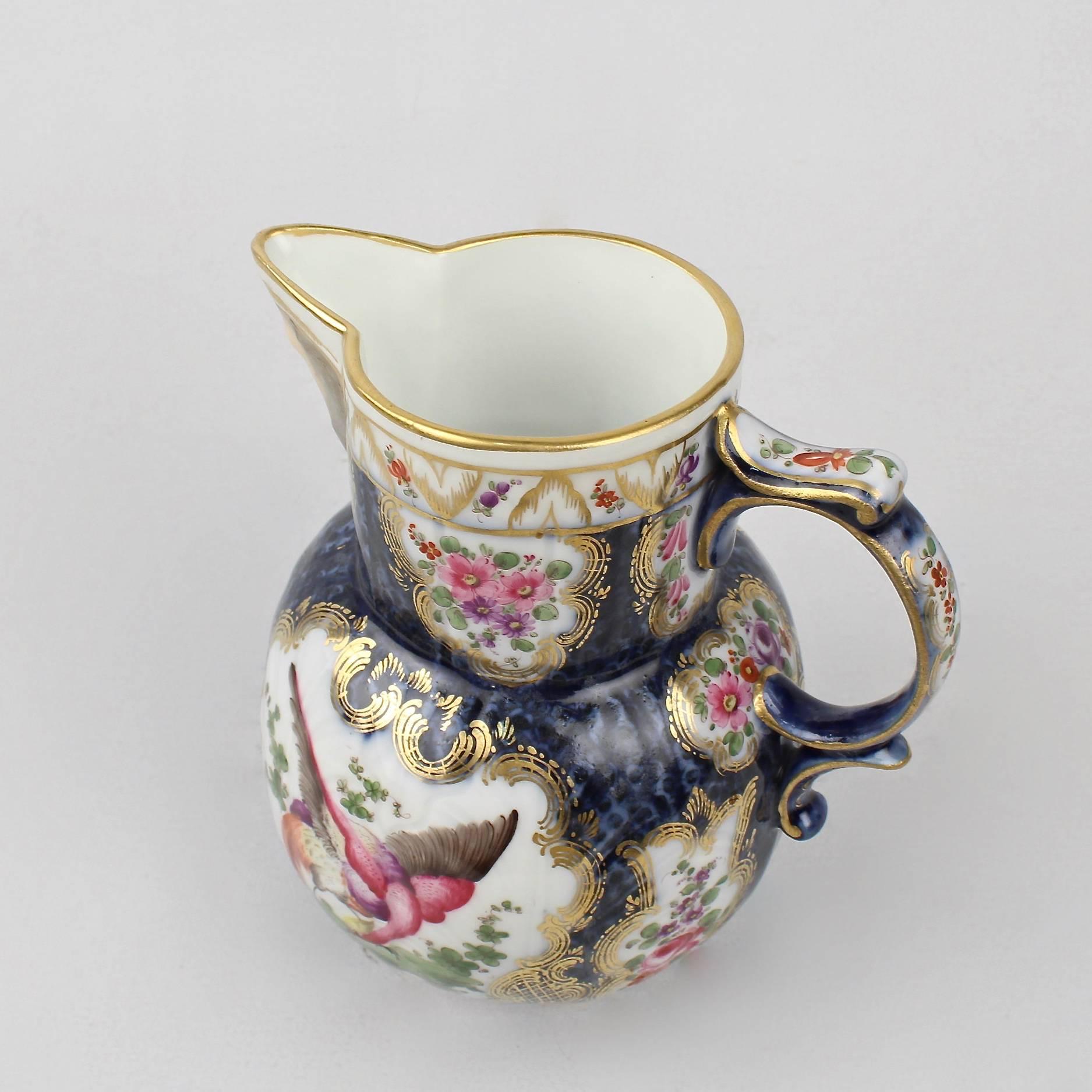 19th Century Samsom Porcelain Copy of a Worcester Pitcher with Exotic Birds 3