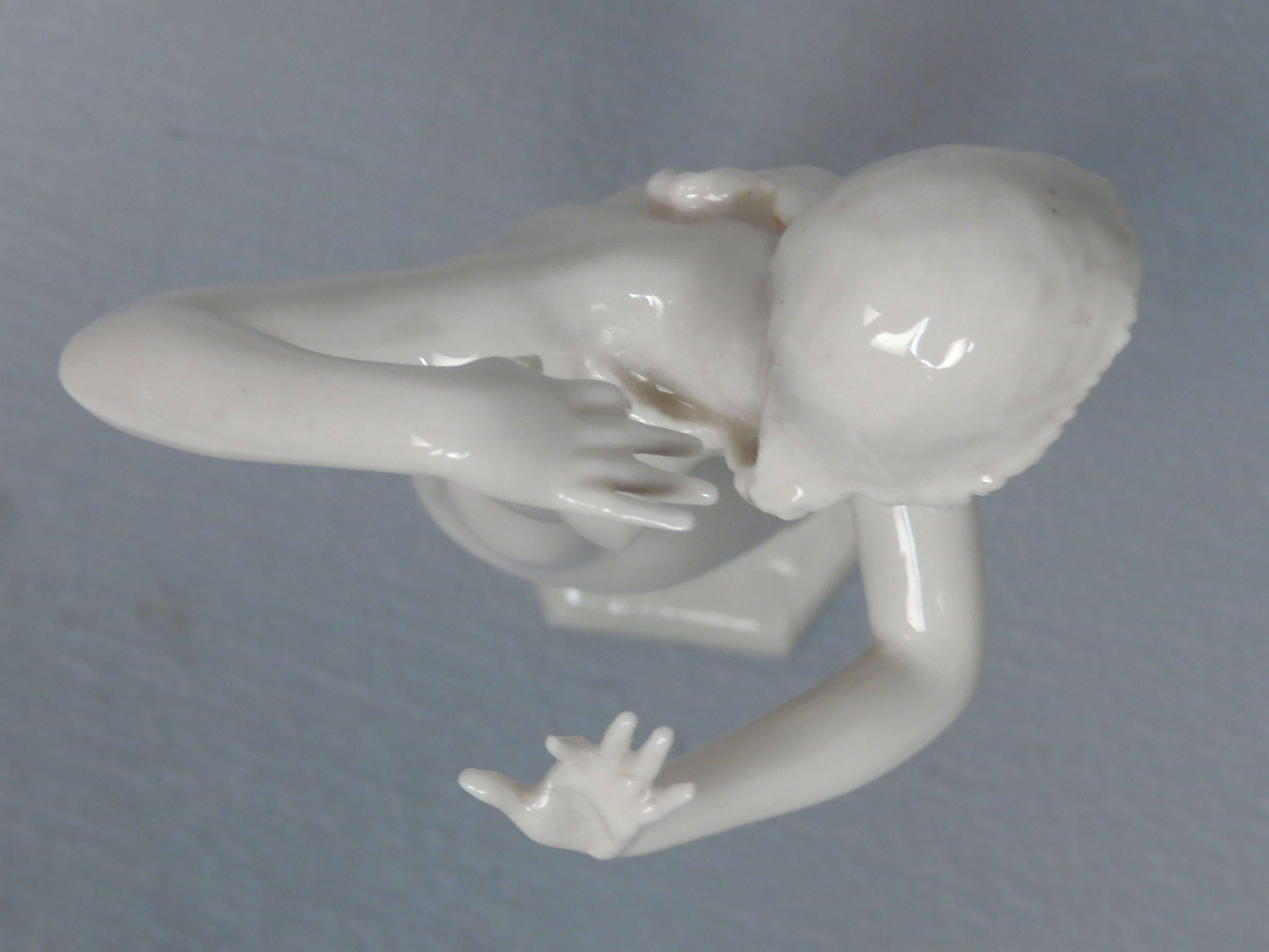 Mid-20th Century Art Deco Female Nude Figurine by Carl Werner for Hutschenreuther Porcelain