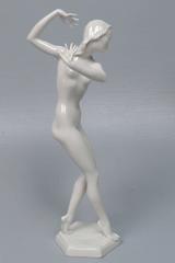 Art Deco Female Nude Figurine by Carl Werner for Hutschenreuther Porcelain