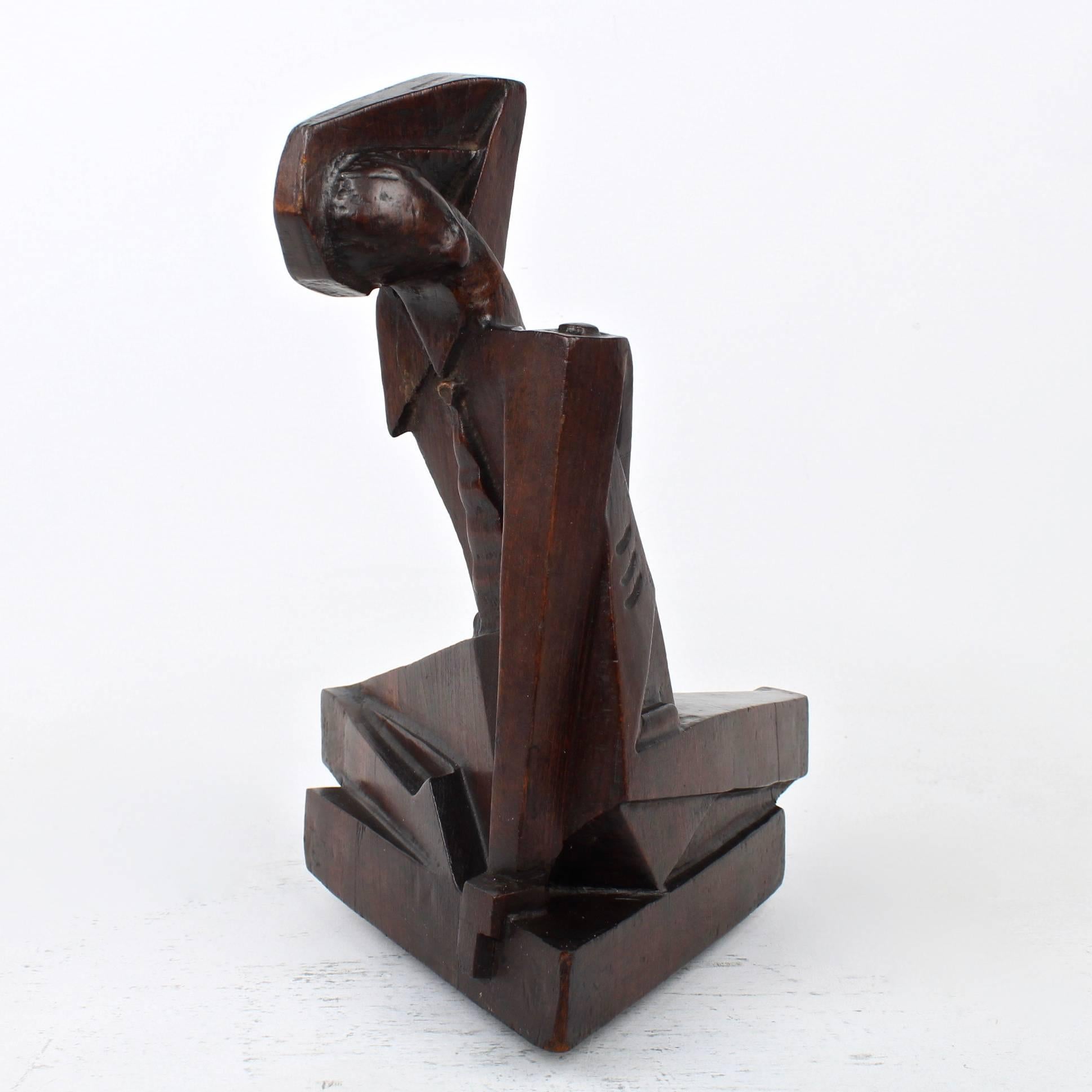 Américain Sculpture cubiste en bois d'un nu par le sculpteur américain-russe Boris Blai, années 1930 en vente