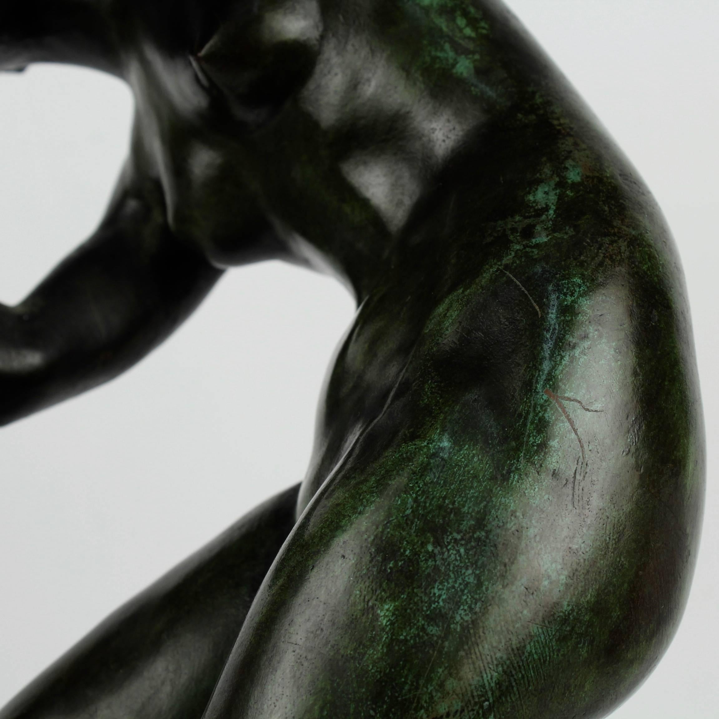 Cast Xoros, Dancing Bacchante Roman Bronze Works Sculpture by Robert Ingersoll Aitken