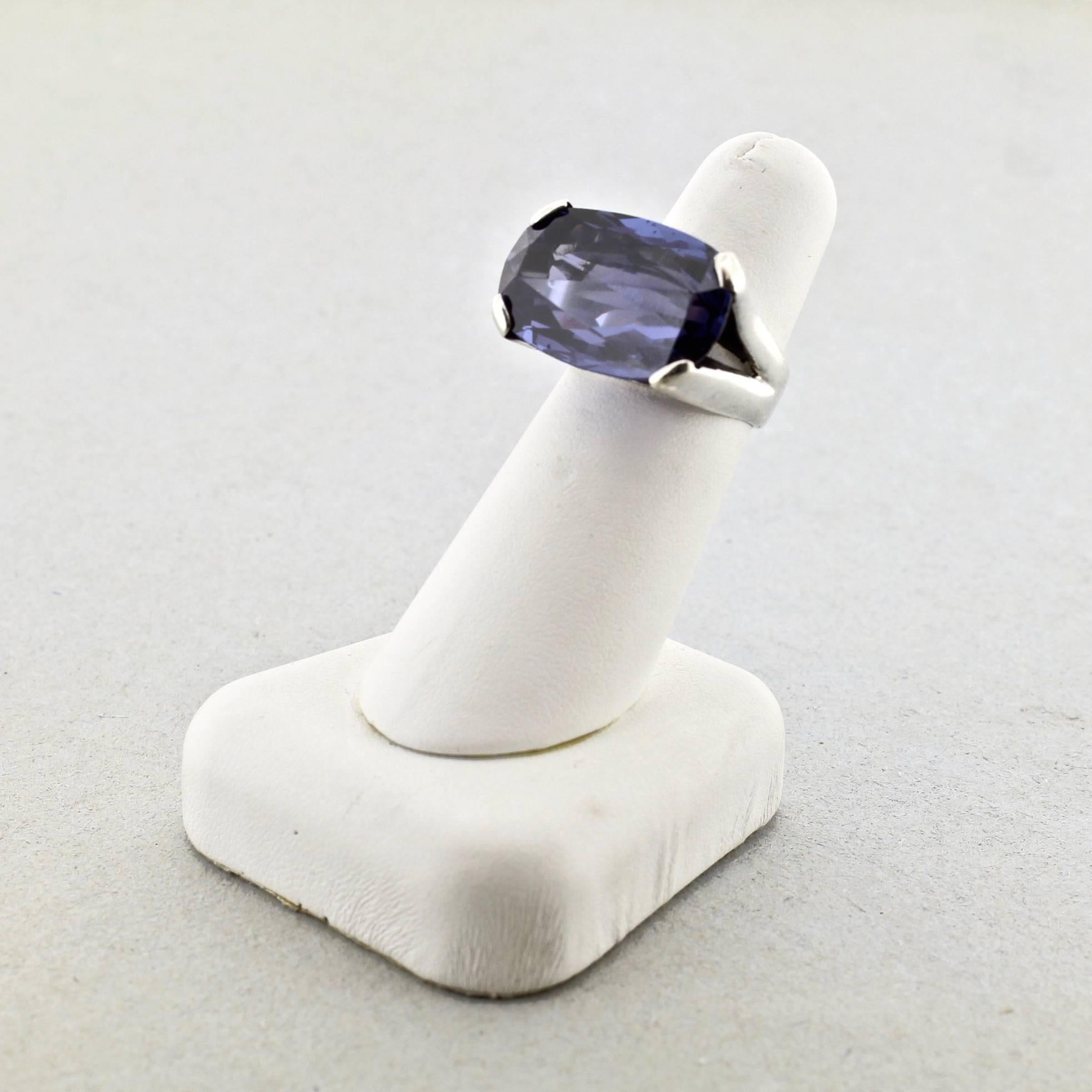 20th Century Mid-Century Doris Mexican Sterling Silver & Simulated Alexandrite Cocktail Ring