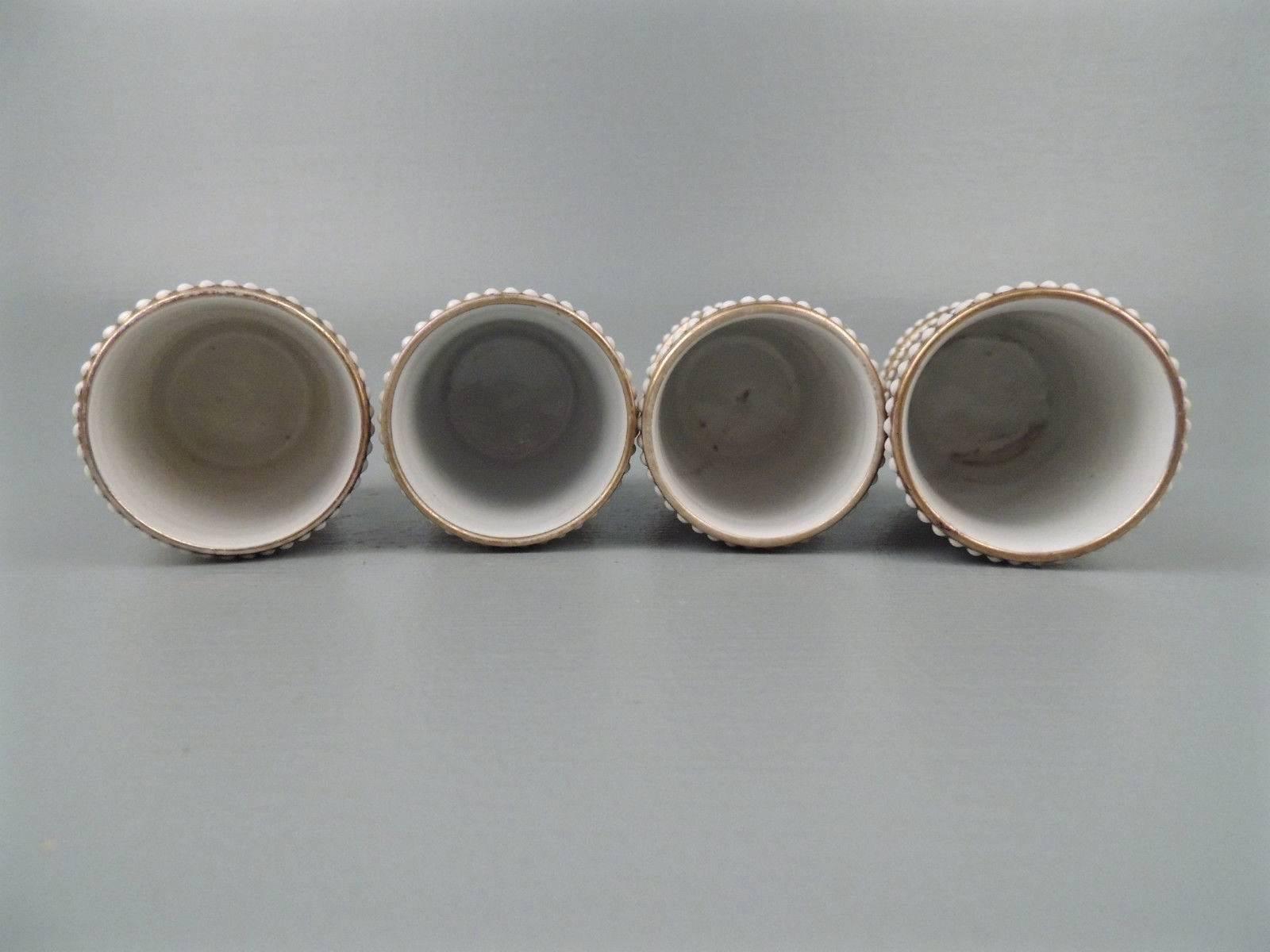 Four Early 19th Century Spode Miniature Imari Jeweled Bud Vases in 967 Pattern In Good Condition In Philadelphia, PA