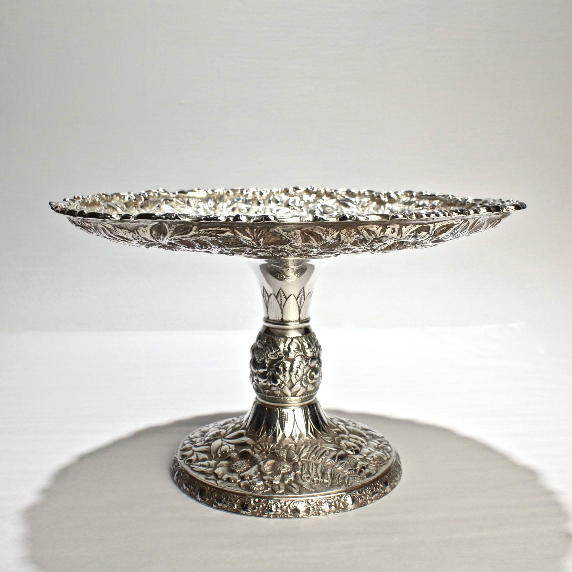 antique silver cake stand