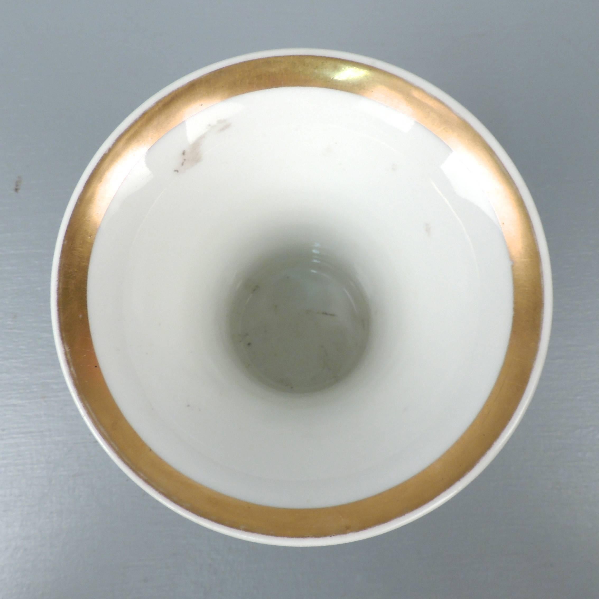 Porcelaine Rare vase trompette en porcelaine américaine Tucker et Hemphill du 19ème siècle, années 1830 en vente