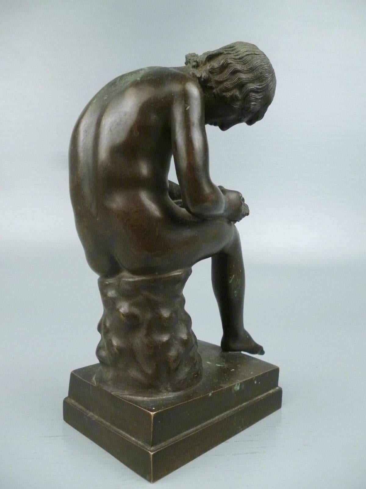 Italian Grand Tour Bronze Sculpture of Spinario the Thorn Picker For Sale
