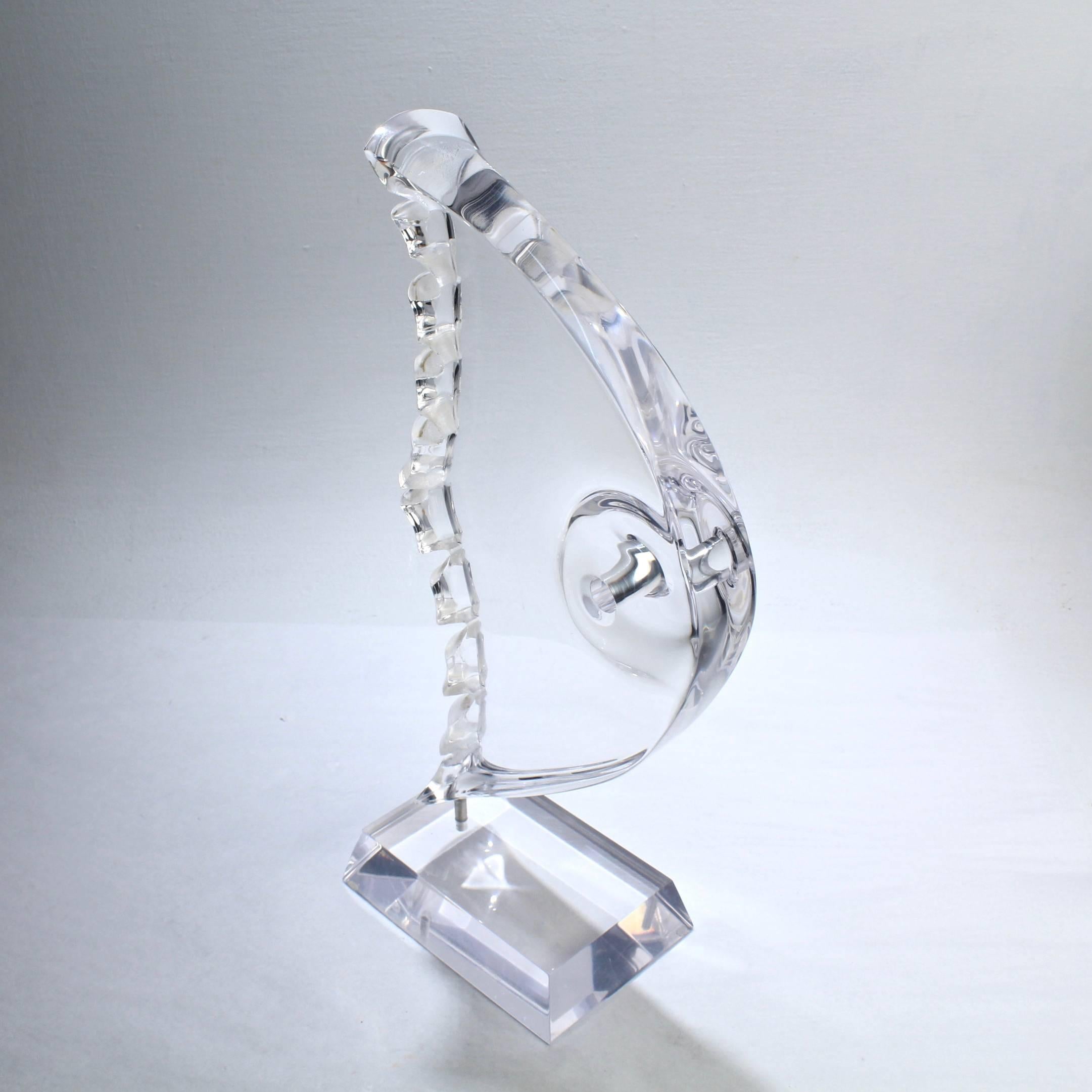 Mid-Century Modern Sculpture de poisson moderne abstraite Rittts Astrolite en vente