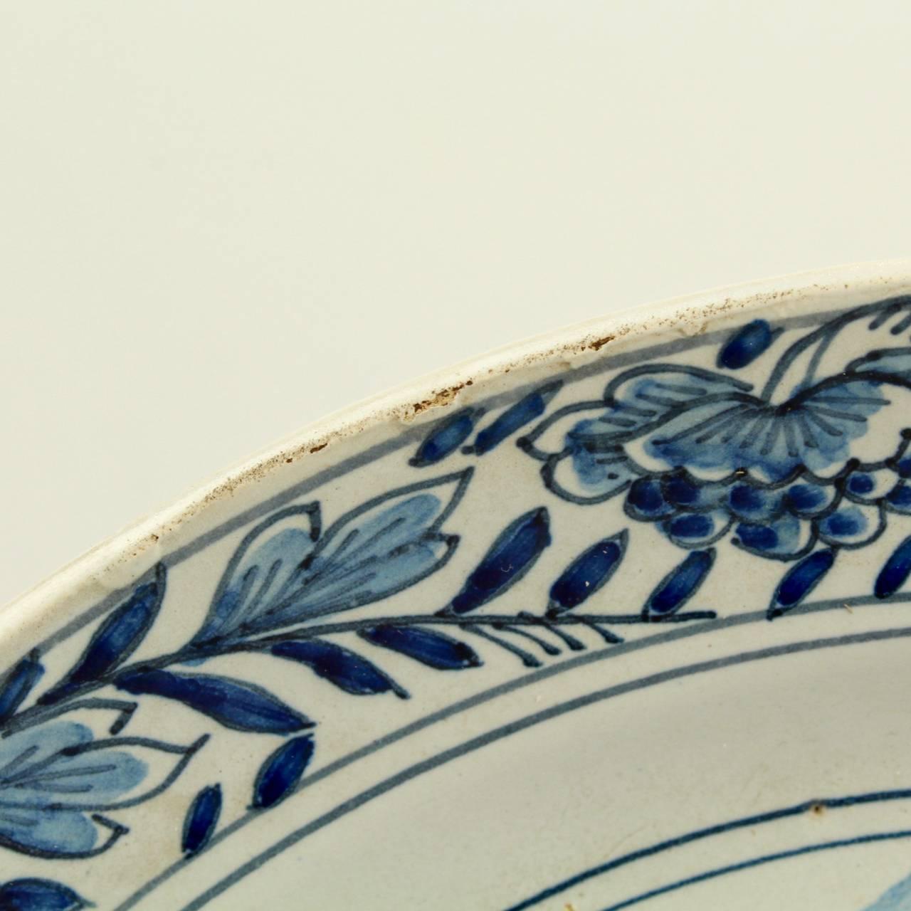 9 Antique Dutch Blue & White Delft Pottery Bowls Marked for De Porceleyne Claeuw 2
