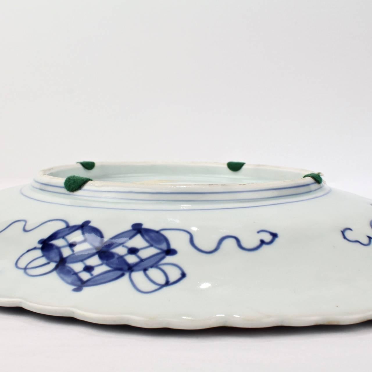 Large Antique Meiji Period Japanese Imari Porcelain Platter or Tray 2