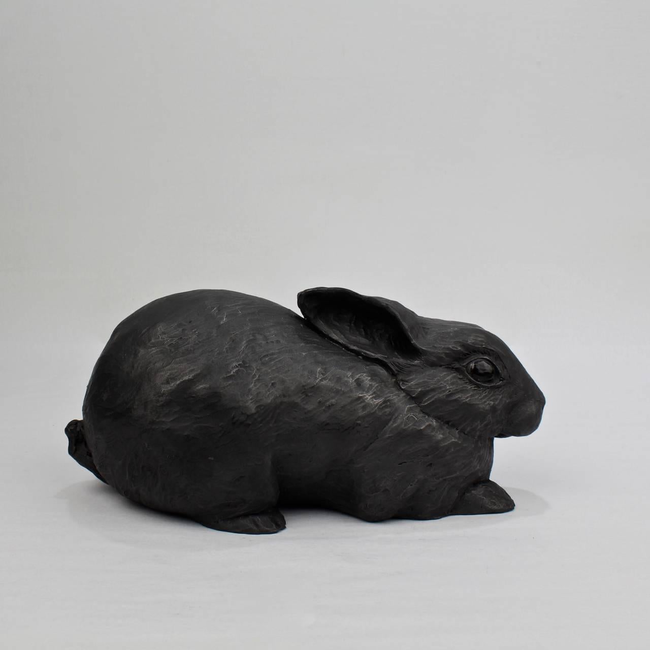 American When Bad Things Happen, A Terracotta Rabbit Sculpture by Darla Jackson, 2014 For Sale