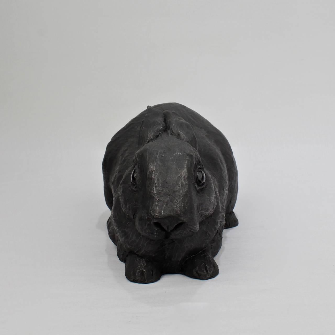 Modern When Bad Things Happen, A Terracotta Rabbit Sculpture by Darla Jackson, 2014 For Sale