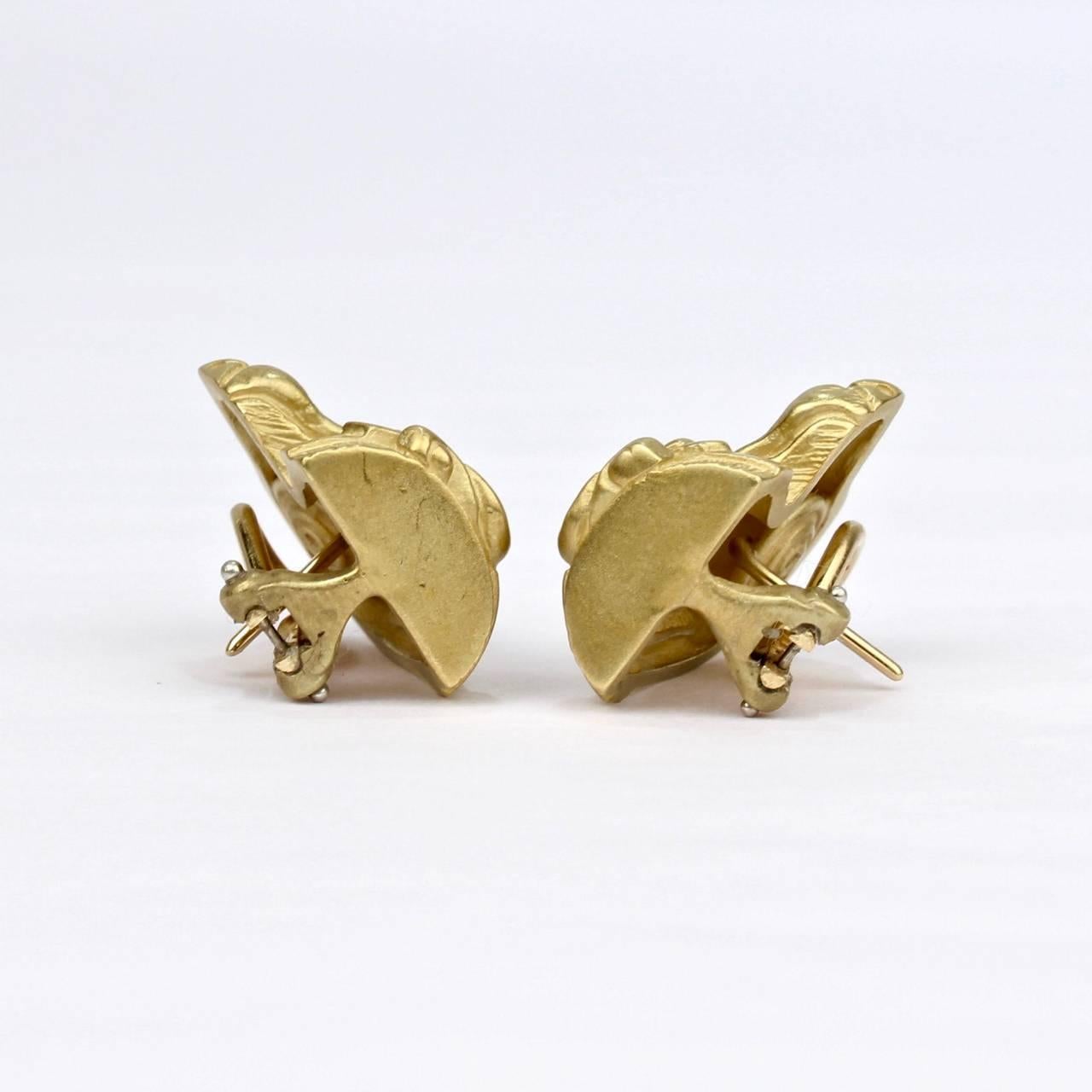 Late 20th Century Pair of Barry Kieselstein-Cord 18-Karat Gold Labrador Retriever Dog Earrings