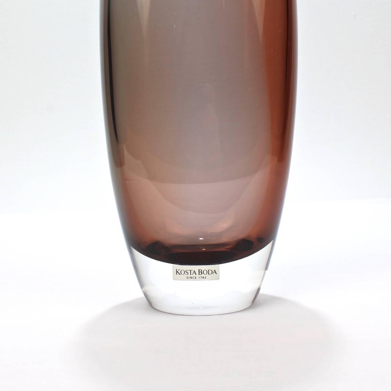 Tobago Series Glass Vase by Kjell Engmann for Kosta Boda, 21st Century In Good Condition In Philadelphia, PA