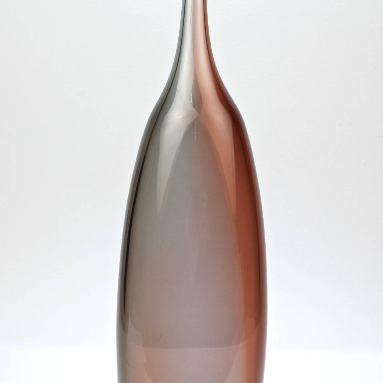 Swedish Tobago Series Glass Vase by Kjell Engmann for Kosta Boda, 21st Century
