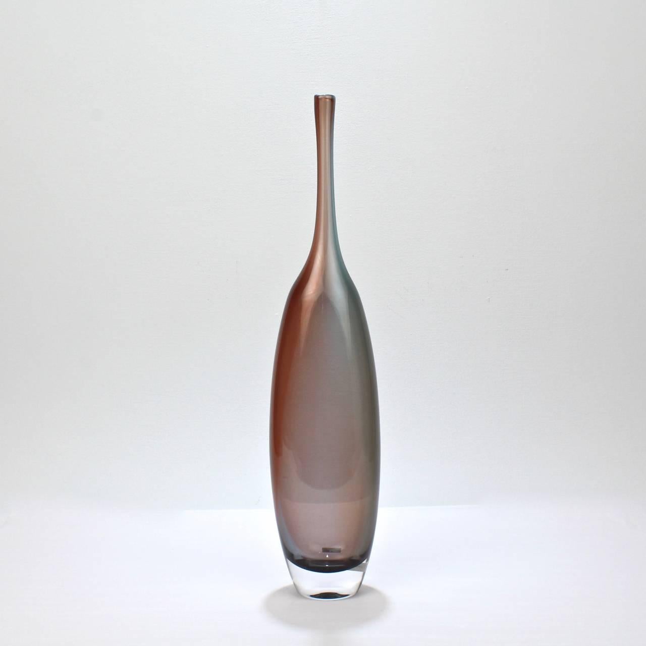 Modern Tobago Series Glass Vase by Kjell Engmann for Kosta Boda, 21st Century