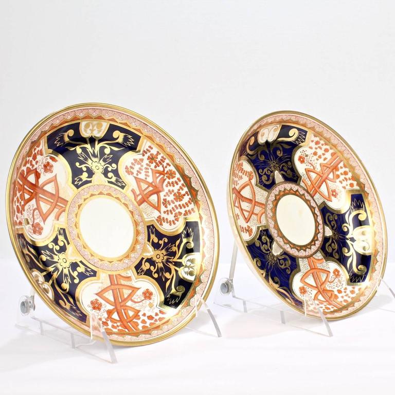 Pair of Antique Spode Imari Pattern 715 or Dollar Tree