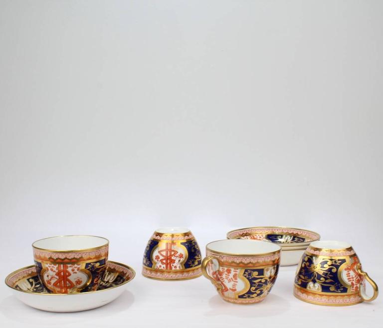 Set of Four Spode Imari Pattern 715 or Dollar Tree Pattern Tea Cups and