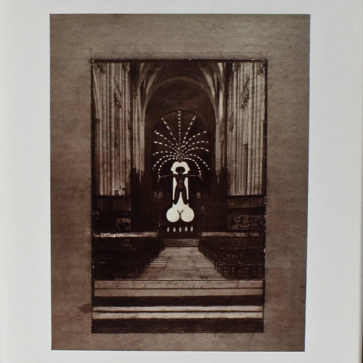 Cathedral by Anita Steckel (1930-2012)

A feminist erotica print signed Anita Steckel in the image.

Steckel was an important and controversial feminist artist working in New York in the second half of the 20th century. Her work is widely held