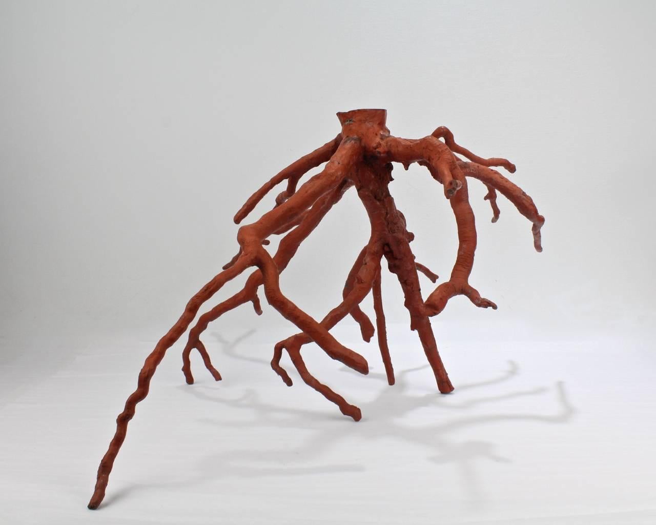 A root sculpture Maquette

Steve Tobin (b. 1957)
 
Cast bronze with red patina.

From a series of Root Sculpture in the early 2000s. 

Accompanied by a signed copy of the comprehensive book: Steve Tobin's Natural History.

Tobin is one of