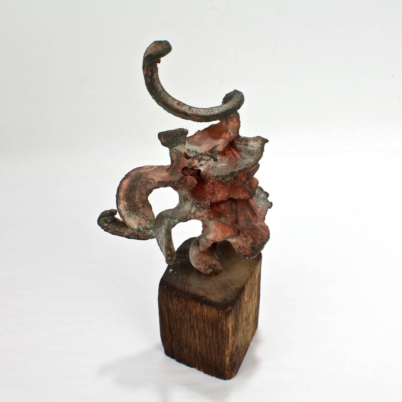 Squeeze Bronze Sculpture by Steve Tobin, 1990s In Good Condition In Philadelphia, PA