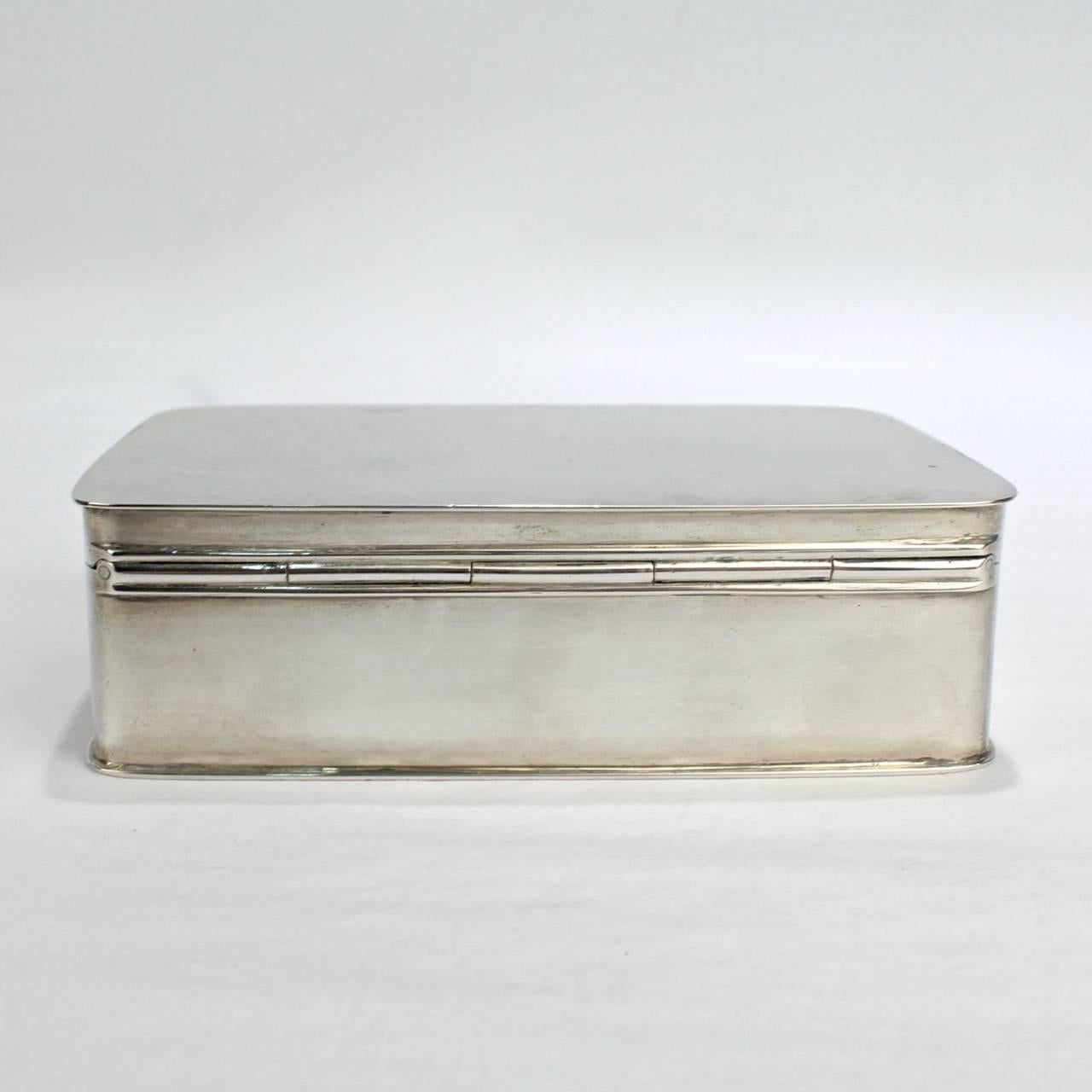 20th Century Art Deco German 800 Silver Dresser Box by Körner & Proll Silversmiths of Berlin