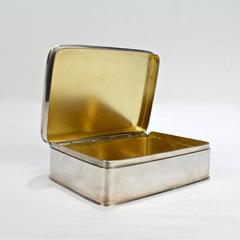 Art Deco German 800 Silver Dresser Box by Körner & Proll Silversmiths of Berlin