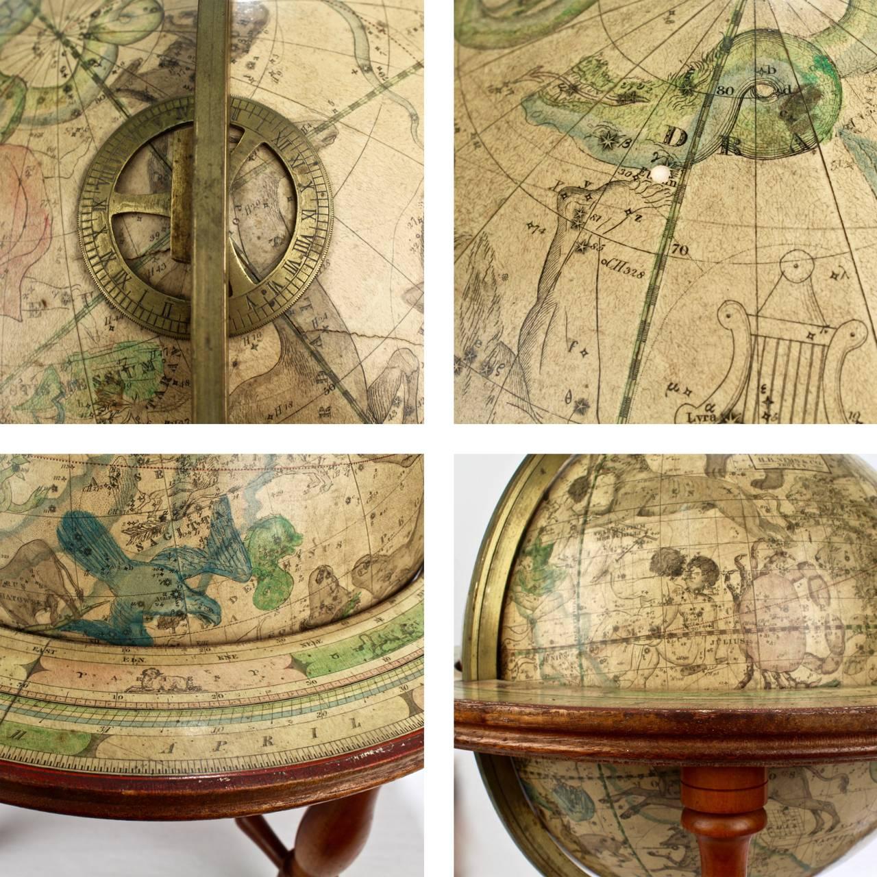19th Century Franklin Celestial Tabletop Globe by Nims and Company 5