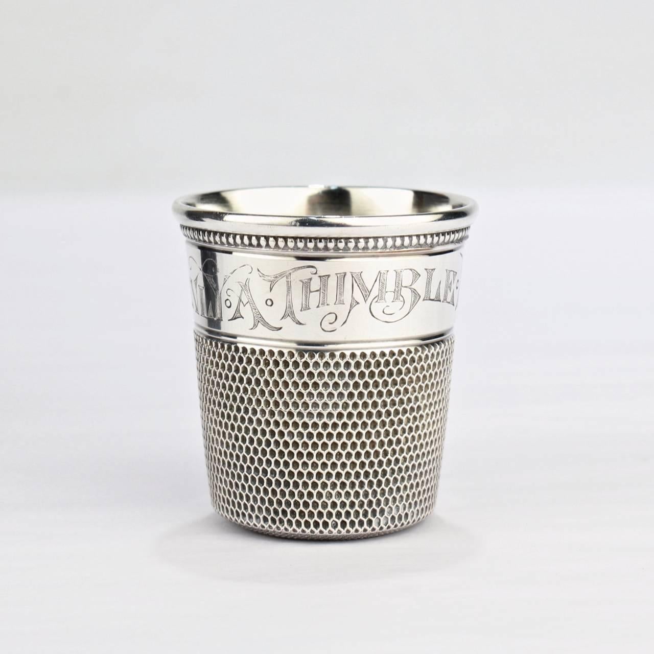 just a thimble full shot glass