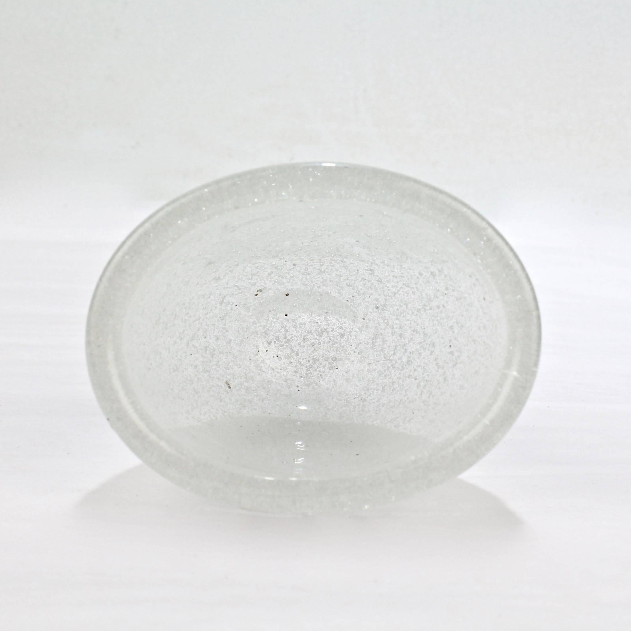 Art Glass White Pulegoso Glass Vase by Carlo Scarpa for Venini